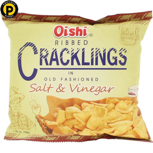 Picture of Oishi Ribbed Cracklings Salt & Vinegar 50g